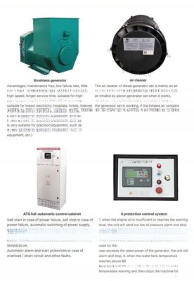 125 Kva Open Frame Silent Electric Diesel Generator Set with Auto Start 400v/110v Voltage